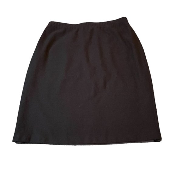 St John Couture Full Lined Black Knee Length Pull On Skirt Women's Size 16 - Picture 3 of 4